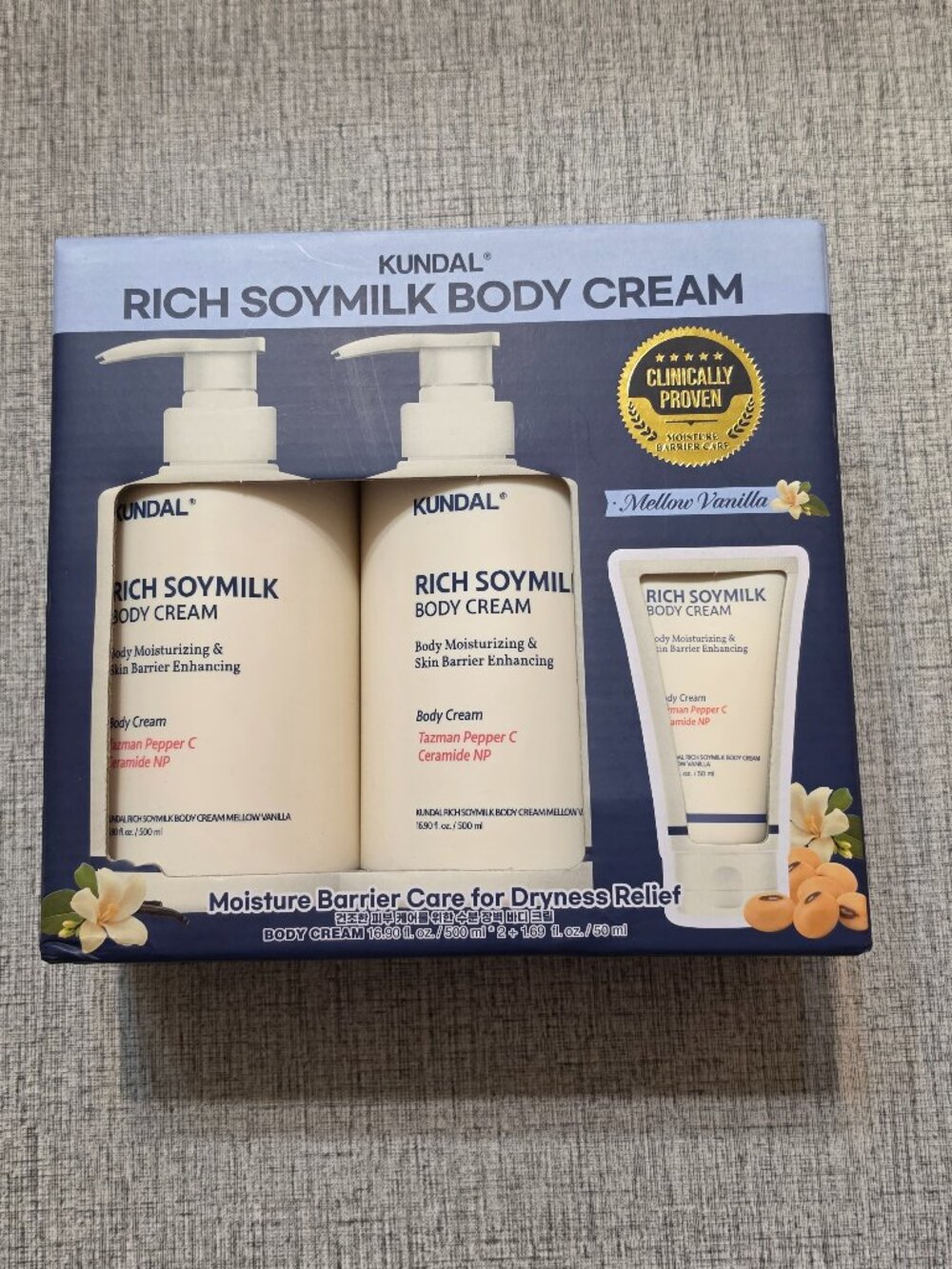 Kundal Rich Soymilk Body Cream 3 Piece Set Exp 11/26/2027